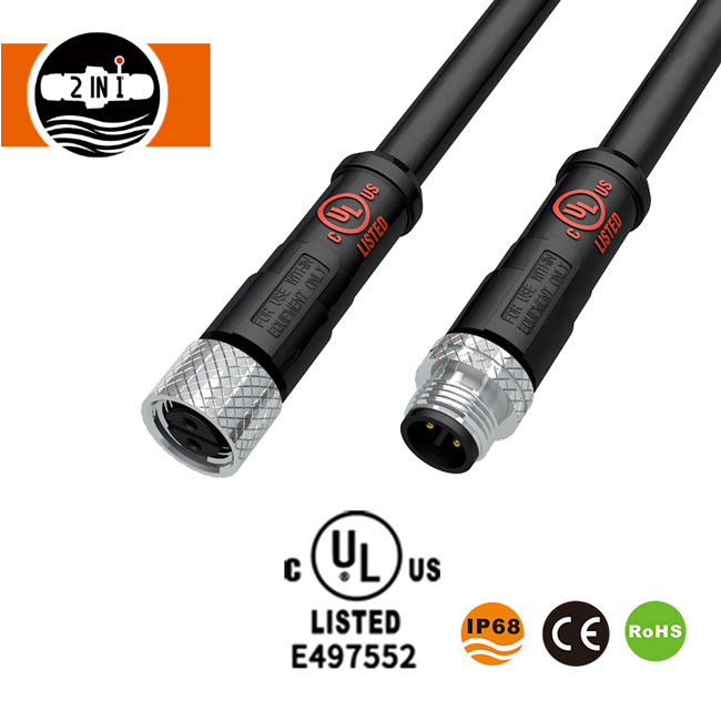 M12 UL waterdichte kabelconnector