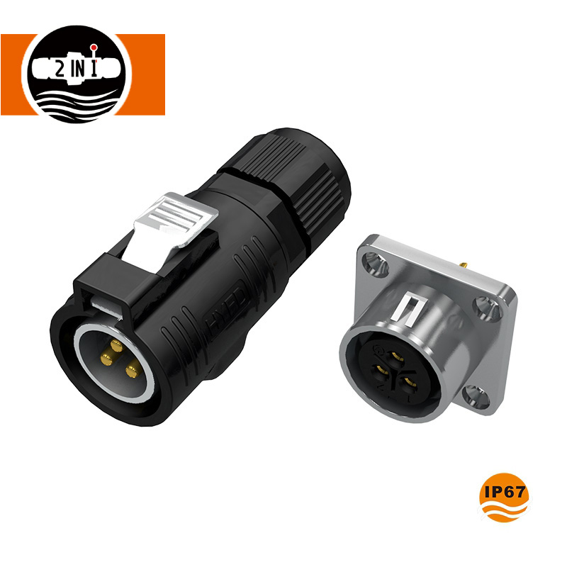 M25 waterdichte 3-pins voedingsconnector voor paneelmontage